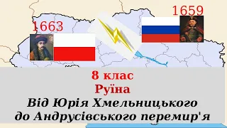 8 клас Руїна Від Юрія Хмельницького до Андрусівського перемир'я