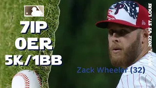 Zack Wheeler | July 3, 2022 | MLB highlights