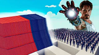 100x TONY STARK + 1x GIANT vs 3x EVERY GOD - Totally Accurate Battle Simulator TABS