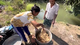 🇰🇭Pork and glass noodles outdoor kitchen 🍜