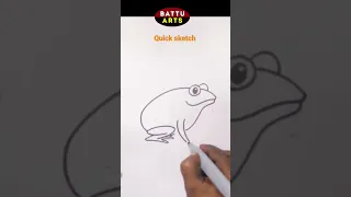 how to draw 🐸 frog drawing simple sketch