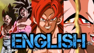 (Fan made dub) LR SSJ4 Goku & Vegeta / Gogeta Active + Transformation (English)