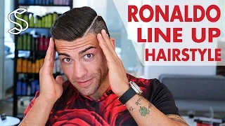 Cristiano Ronaldo hairstyle razor parting