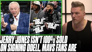 Jerry Jones Isn't "100% Sure" On Signing OBJ, Entire Mavericks Crowd Chats His Name | Pat McAfee