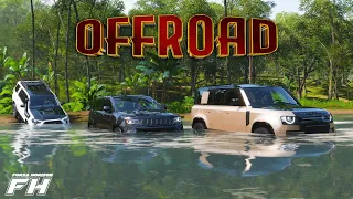 Toyota 4Runner - Land Rover Defender & Jeep Trackhawk  Offroading | Convoy | Forza Horizon 5
