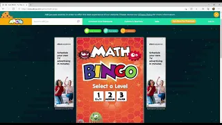 ABCYA Math Bingo 1 Match