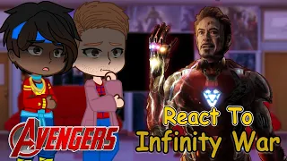 Spider-man Across the Spider Verse react to Avengers Infinity-war | Peter Parker | Gacha Club