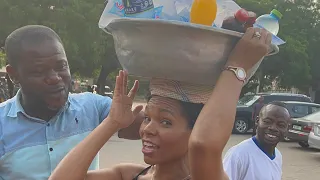 Black American becomes a street hawker in Ghana Accra