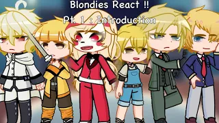 Fandoms React // Blondes React // Pt. 1/7 // Introduction // Ü
