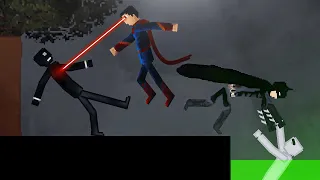 Batman and Superman Saves People on Acid Sea in People Playground