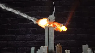 METEOR hits Building DIORAMA LAMP-How to Make