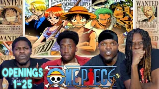 Non One Piece FANS REACT to One Piece Openings 1-25 | All One Piece Opening Reaction