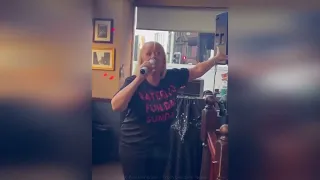 Hilarious video shows Scots woman's Kylie Minogue pub karaoke dedication - to a gatecrashing pigeon