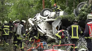 29.06.2020 - VN24 - Beer truck turns over in A45 exit near Dortmund