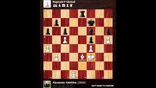 Alexander Alekhine vs Reginald Michell | Hastings - England, 1933