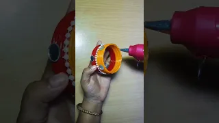 Diwali Decoration With Bangles #candleholder #diwalicraft #shorts #youtubeshorts #viralshorts