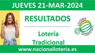 Resultado de Loteria del jueves 21 de marzo de 2024