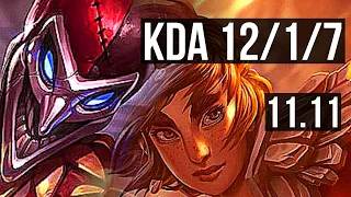 SHACO vs TALIYAH (JUNGLE) | Rank 2 Shaco, 12/1/7, Legendary, 700+ games | KR Grandmaster | v11.11