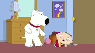 Stewie is getting reverse born.