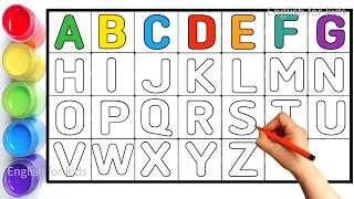 유아와 아이들을 위한 ABCD 알파벳 따라쓰기 | Learn ABCD Alphabets | A for apple | kids rhymes | ABC phonics song.