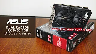 ASUS Dual Radeon RX 6400 4GB Unboxed & Tested - Budget AMD RDNA 2 Graphics Card!