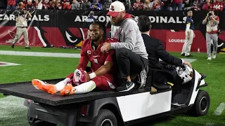 Cardinals' Kyler Murray carted off vs  Patriots with knee injury;
