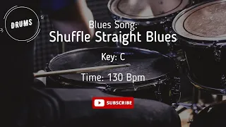 Shuffle Straight Blues Backing Track Jam in C (no DRUMS) 130 bpm