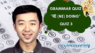 Beginner Mandarin Chinese Grammar Quiz "呢 (ne) Doing" - with Marc Quiz 3