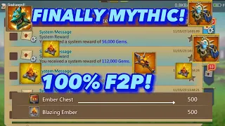 Finally Mythic! Let's Build The Strongest F2P Trap account In the Game! Lords Mobile