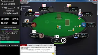 PokerStars $109 SUNDAY MILLION $1M Gtd 2-Day Event Aug 09 2020 Kakalala" Gobenni" ll-Giuglia" "HSVP"