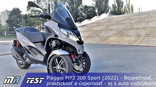 Piaggio MP3 300 Sport (2022) - Bezpečnosť, praktickosť a úspornosť - aj s auto vodičákom!