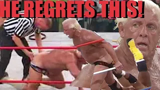 RIC FLAIR IN TNA, BEATEN AND REGRETFUL. A SAD WAY TO GO OUT!