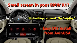 Update your BMW X1 with a giant 12.3inch android display and backup camera - Easy DIY