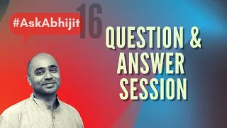 #AskAbhijit Abhijit Iyer-Mitra Answers your questions