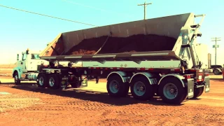 Arne's New Side Dump Trailer Unload