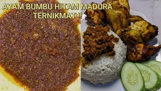 BUKAN BEBEK BUMBU HITAM || RESEP AYAM BUMBU HITAM KHAS MADURA ASLI