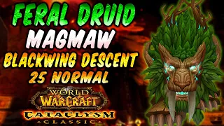 Feral Druid Magmaw 25 Normal l Blackwing Descent Raid Cataclysm Classic l Talents & Glyps & Rotation