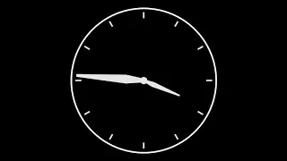 Analog 24 hours clock 4K animation #01