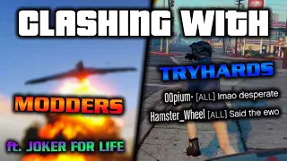 Clashing With Modders and Tryhards on GTA Online PC With Joker For Life!