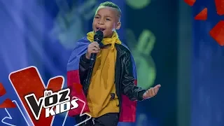 Millan sings De lao` a lao’  - Blind Auditions | The Voice Kids Colombia 2019