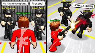 Roblox border but I have hidden weapons..