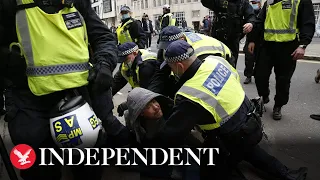 Dozens arrested as anti lockdown protesters clash with police in London