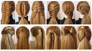 6 Different and Easy Hairstyles | New Beautiful Hairstyles for Wedding Party