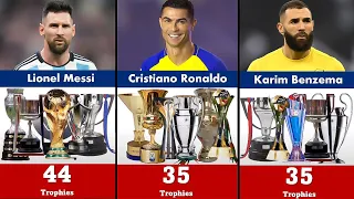 Best FOOTBALLERS How Many Trophies They Have Won - ALL TIME