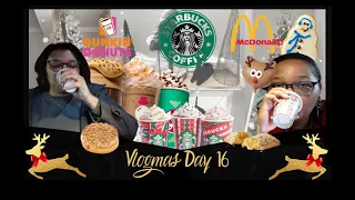 Trying NEW Christmas Items From Fast Food Restaurants! | Vlogmas Day 16