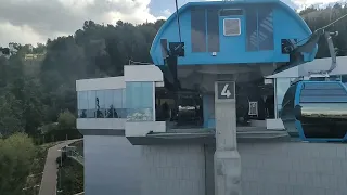 Cable car trial ride from Lev Hamefratz going up to Haifa University