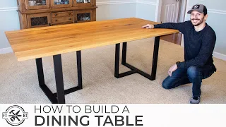 How to Build a Modern Dining Table | DIY Woodworking & Welding