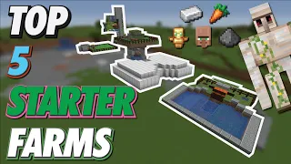 Minecraft 5 EASY EARLY GAME FARMS for Every World!