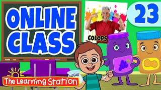 Online Class for Kids #23 ♫ Color Song ♫ Rumba Dance ♫ Brain Breaks for Kids ♫  The Learning Station