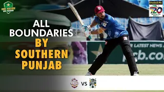 All Boundaries By Southern Punjab | Balochistan vs SP | Match 5 | National T20 2022 | PCB | MS2T